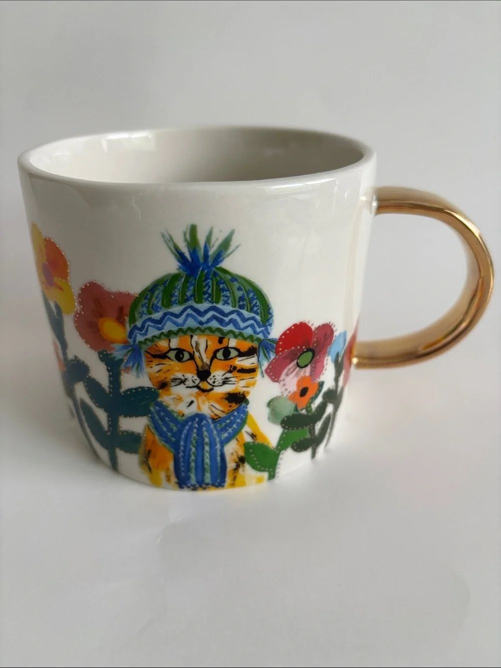 Anthropologie Francesca Kaye Feline Atelier Mug Cat Kitty